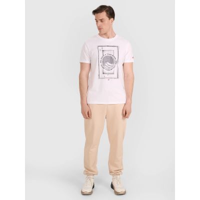 5. Men's regular t-shirt with volleyball print 4F 4FRAW25TTSHM3236-10S