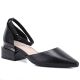 Women's black block heel pumps with strap Vinceza 62278