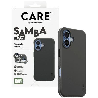 4. CARE by PanzerGlass Fashionable Samba MagSafe Case for iPhone 17 - Black