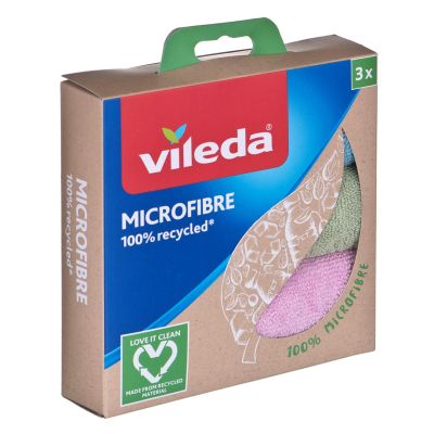 Vileda Microfiber Cloth 100% Recycled 3 pcs.