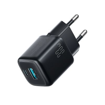 2. Joyroom JR-TG7 33W USB-A + USB-C Wall Charger with 60W USB-C to USB-C 1m Cable - Black