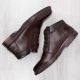 33. Rieker M RKR625 comfortable leather ankle boots lined with wool, brown
