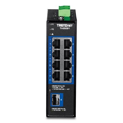 2. TRENDnet 9-Port 2.5G Industrial DIN Rail Switch with 10G SFP