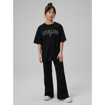 4. Loose T-shirt with print for girls 4F 4FJRSS26TTSHF3453-20S