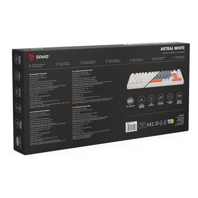 4. SAVIO MECHANICAL KEYBOARD ASTRAL WHITE OUTEMU WHITE JADE RGB