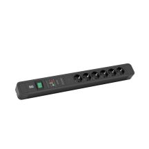 Bachmann Primo 2 2 m power strip 6 x network sockets Black