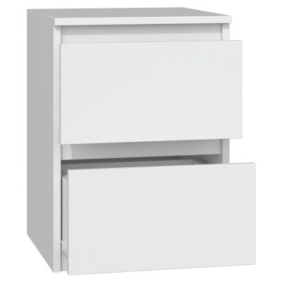 5. M2 MALWA BEDSIDE TABLE 2 DRAWERS WHITE