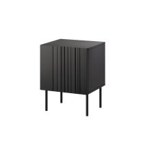 Bedside table 2 pcs ISLA 44.5x40x59 black matt