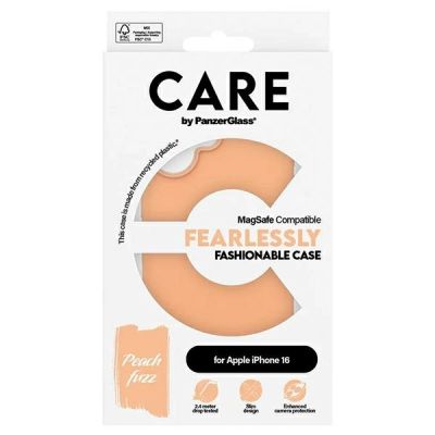 4. CARE by PanzerGlass Fashion Case iPhone 16 6.1" peach/peachy MagSafe 1389