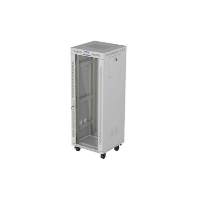 LANBERG FLOOR RACK CABINET 19" 32U 600X600 GRAY GLASS DOOR LCD (FLAT PACK) V2