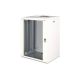 16. Digitus Unique 19" 16U wall-mounted network cabinet 600x450, glass door, gray, undivided, assembled, 100kg