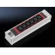 Rittal DK 7856.082 6-way power socket splitter, Interior Aluminum, Red