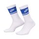 2. Nike Everyday Elevated Crew Socks 3 Pairs White and Blue IM7949 904