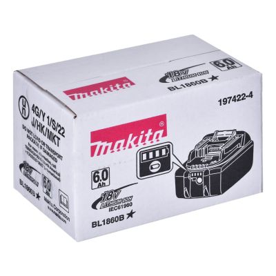 3. 18 V 6.0 Ah BL1860B 197422-4 MAKITA BOX Battery