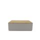 5. Alessi BG03 WG Mattina Bread Bin, Steel Bamboo Wood, Warm Gray
