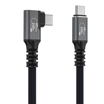 5. Wozinsky WPS3-UY41S USB-C USB4 40Gb/s 240W 1m 4K Angled Cable - Black