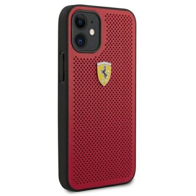 4. Ferrari FESPEHCP12SRE iPhone 12 mini 5.4" red/red hardcase On Track Perforated