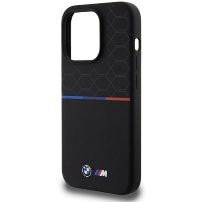 6. BMW M Silicone Pattern MagSafe case for iPhone 15 Pro - black