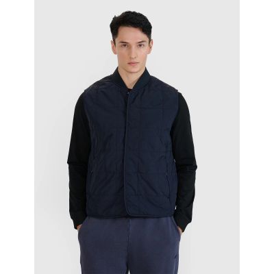 Men's sleeveless vest with stand-up collar 4F 4FWSS25TVJAM210-20S