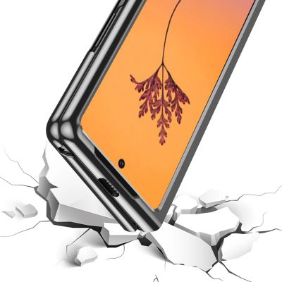 10. Plating Case case for Samsung Galaxy Z Fold 4 cover with a metallic frame blue