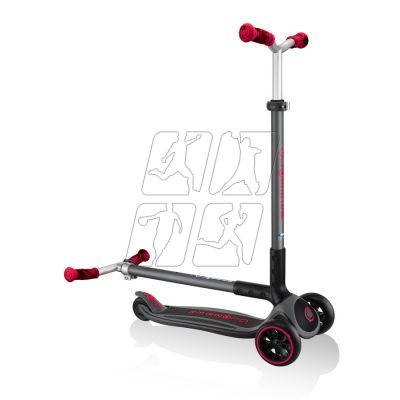 6. Globber Master Prime 3-wheel scooter / Black - New Red 664-102