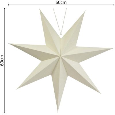 14. DECORATIVE HANGING PAPER STAR 60CM WHITE