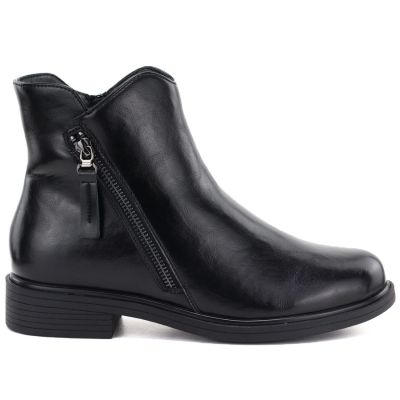 2. Women’s insulated black leather ankle boots Potocki JE19485ac