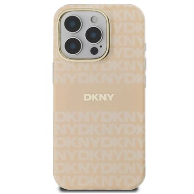 3. DKNY Repeat Texture Pattern & Stripe MagSafe iPhone 16 Pro Case - Pink