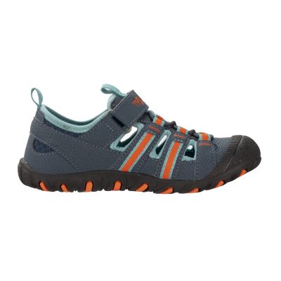 2. Trollkids Kids Sandefjord Sandal XT dark navy/dusky turquoise/glow orange children's sports sandals for boys/girls (668-110)