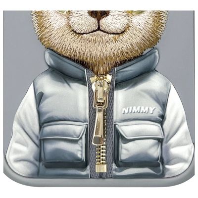 9. Nimmy Cool&Cute 2.0 Bear Case for iPhone 15 Pro Max - Gray