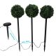 20. SET OF SOLAR LAMPS 3 BOXWOOD BALLS 27 LED