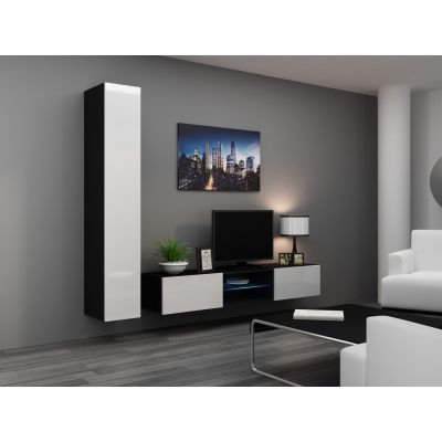 12. VIGO full display cabinet '180' 180/40/30 black/white half
