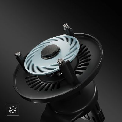 7. SBS Magnetic Holder with Qi2.2 25W Wireless Charger with Active Cooling - Black