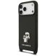 3. Karl Lagerfeld Saffiano Karl&Choupette Metal Pin CBDY Strap Case for iPhone 18 Pro Max / 17 Pro Max - Black