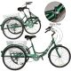 11. 3-WHEEL FOLDING BIKE 24 GREEN SHIMANO 7-SPEED