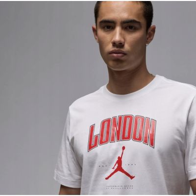 3. Men's Air Jordan London City Jumpman T-shirt White - HQ0398-100