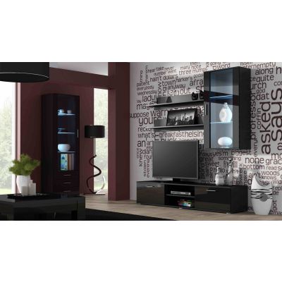 6. TV cabinet SOHO 180 black/gloss black