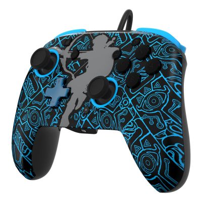 4. PDP Rematch: Sheikah Shoot Black, Blue USB Gamepad Analog/Digital Nintendo Switch, Nintendo Switch Lite, Nintendo Switch OLED