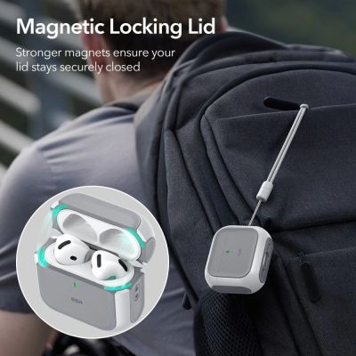 2. ESR Orbit Halolock MagSafe case for Apple AirPods 4 - white