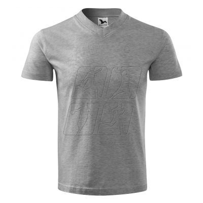 3. T-shirt Malfini V-neck M MLI-10212 dark gray melange