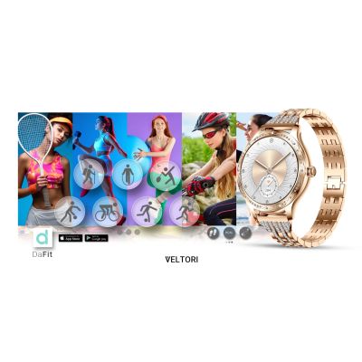 22. VELTORI VT350-1 Women's Smartwatch Rose Gold Bracelet