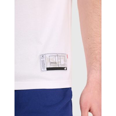 6. Men's regular t-shirt with volleyball print 4F 4FRAW25TTSHM3235-10S