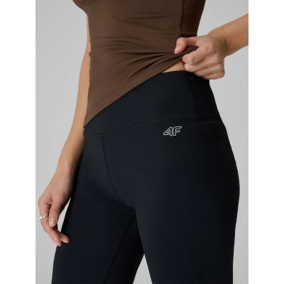 3. Women's knit leggings with flared legs 4F 4FRAW26TTIGF361-20S