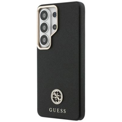 2. Guess Rhinestone Round Logo MagSafe Case for Samsung Galaxy S26 Ultra - Black