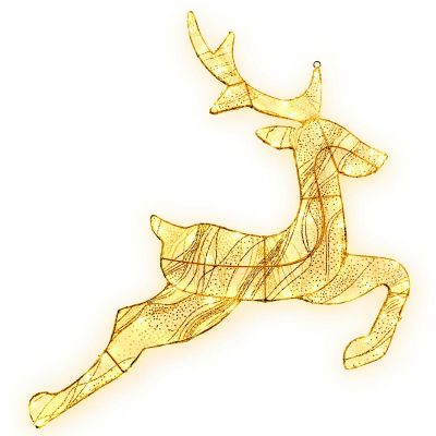 2. REINDEER LIGHT DECORATION 79X73CM 540LED GOLD