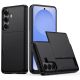 AMORUS Samsung Galaxy A37 5G Case with Sliding Card Holder - Black