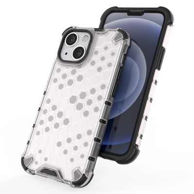 8. Honeycomb Case armor cover with TPU Bumper for iPhone 13 mini green