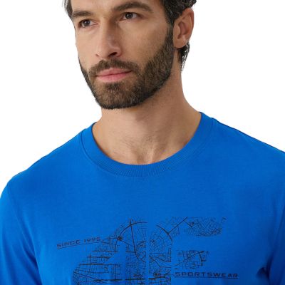 4. Men's 4F M3573 T-shirt, blue, 4FWAW26TTSHM3573 33S