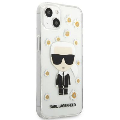 4. Karl Lagerfeld Flower Ikonik Karl Case for iPhone 13 mini - Transparent