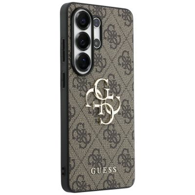 4. Guess 4G Big Metal Logo Case for Samsung Galaxy S26 Ultra - Brown